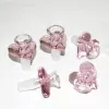 Nuevo Unique Pink Love Forma de corazón Tazón de vidrio para cachimba Bong Tubería de agua 14 mm 18 mm macho Bubbler Heady Oil Dab Rigs Percolador shisha LL