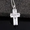 Creative Copper Inlaid Zircon Cross Necklace Hot Selling Pendant Mixed Batch