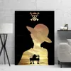 Schilderijen Wall Art HD Gedrukte Foto's Canvas Een Stuk Anime Japan Home Decor Modulair Schilderen Geen Frame Goud Cool Cuadros Voor Woonkamer