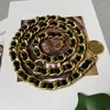 Belts 2024 Spring Design Women Wide Chain PU Waist Belt High Quality Vintage Bronze Dress Shirt Cinture Decoration