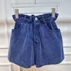 Pantaloncini da donna firmati Miu's shorts per donna 23 invernali allentati tasche con bottoni elastici con volant in velluto a coste L9IY