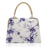 ファッション女性パッケージ2016 New Style Chinese Wind Blue and White Porcelain Stone Stone Stone Printing Mirror Bag Ladies Handbags285H