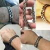 14k White Gold Mens Charm Armband Retro Armband Man Högkvalitativ cool manlig cyklistsmycken Tillbehör till hands trottoarkedja