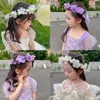 Acessórios de cabelo elegantes meninas bandana imitada pérola headdress bebê girlsflower grinalda noiva guirlanda cabeça hoop casamento headbands