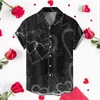 Men's Casual Shirts Valentine's Day Printed Holiday Party Wear Fashion Print Large Tall Mens Apparel Short