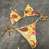 Ihålig sexig strandbh -trosor set halter kvinnor bikinis fast färg delade baddräkter sommaren charmiga kvinnor badkläder baddräkt