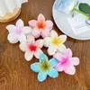 Retro 8 cm Frauen Mädchen Hawaiian Blume Haar Klaue Große Blume Dusche Clip Haar für Frau Clip Krabben Hai Haar greifer Klammern Damen Koreanische Zubehör