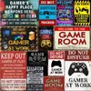 Metal Painting Do not Disturb Gamer at Play Metal Tin Signs Posters Plate Wall Decor for Bars Game Room Man Cave Cafe Club Retro Posters Plaque