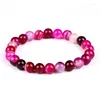 Strand obsidian tigre olho pedras naturais onyx contas pulseira jóias rosa cristal pedra pulseiras para presentes de ano feminino 0740