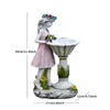 Fairy Garden Statue Desin Anioł Figurka Słonecznie Światło Outdoor Faliry Fairy Lampa Lampa Lantern Water Feature Effect Garden Dekoracja 240122