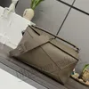 10a pussel designer väska äkta läder grind dubbla sadel axelväskor hink kvinna hobo koppling tote crossbody män geometri kvadrat kontrast färg lapptäcke handväska handväska