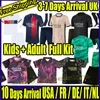 2023 2024 Hela uppsättningar med strumpor Maillots de Football Mbappe Men Kids Jerseys Kits 22 23 24 Soccer Jersey PSGS Fjärde Hakimi -skjorta Uniform Maillot Foot Hommes Wijnaldum