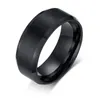 Bagues de bande Bijoux Titane Acier Mens Noir Givré Bague Corps Nu Or 004 Drop Livraison Ot3Zw