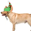 犬アパレル1セットペットクリスマスコスチュームエルフカラーキャップドレスアップ小道