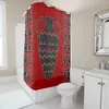 Shower Curtains African aboriginal tribal style decorative black and red shower curtain bathroom curtain with hook bathroom curtain l220cm