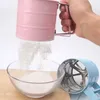 Bakningsverktyg Handscreened köksgadget för tårta kaffe socker mesh sieve mjöl kopp pulver sil