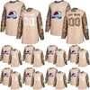 Colorado Avalanche Camo Veterans Day Practice Jerseys 29 Nathan Kinnon 8 Cale Makar 92 Landeskog Custom Number Any Name Hockey Jersey