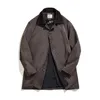 Maden Waxed Windbreaker Men's Vintage Overcoat Fashion Long Jacket Waterproof Retro Male Coat Corduroy Turn-Down Collar 240122