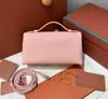 Loro Evening Cowhide LcuLychee Markings Commuting Simple Single Pockot Shoulder Lp Handbag Lunch Bag Cosmetic Pink