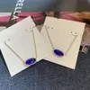 Designer Jewelry Kendras Scotts Necklace K-style Fashion Quality Simple Multi Cut Blue Opal Oval Necklace Women's Jewelry
