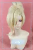 Cosplay شعر مستعار OW Mercy Angela Ziegler Light أشقر Cosplay Ponytail Hair Cosplay Costume Wig + Free Wig Capl240124