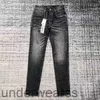 Jeans Purple Brand Designer Mens Ripped Straight Regular Tears Washed Old Long Fashion Hole Stack 2 IORT
