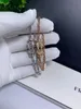 Hoogwaardige mode diamanten kettingarmband met 8 woorden, luxe designerarmbanden voor heren en dames met dezelfde paararmband
