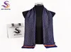 BYSIFA New Brand Men Scarves Autumn Winter Fashion Male Warm Navy Blue Long Silk Scarf Cravat High Quality Scarf 17030cm CX20084106447