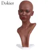 Costume Accessories Realistic Material Model Lifelike Silicone Female Mannequin Head for Wig Hat Jewelry Display