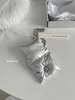 Mobiltelefonfodral silver veckad matning bomull AirPods1/2 trådlös Bluetooth -headset Skyddsskydd AirPods Pro2 3 mjukt fodral