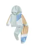 Kledingsets Geboren baby Winter 2-delige set Gezellige fleece hooded sweatshirt en broek Outfit Warme kleding voor het koude seizoen