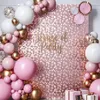 Rose gold rain curtain background clothing birthday party decoration dim light wall background wedding party decoration sequin wall background 240124