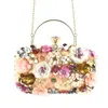 Sac à bandoulière Sac à messager Sacs à bandoulière Fashion Flower Bed Broderie Dîner Dîner Robe Pobreau Sac Femme Chaîne épaule S262Z