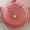 Collane con ciondolo Confezione da 2 pezzi colore argento sposa set di gioielli anello di promessa orecchino con perno collana pendente regalo per le donne J6235-rosa YQ240124