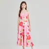 Summer Floral Party top and Skirt Sets Elegant Print Women Designer Two Piece Set Casual Vacation 2024 Sexy Slim Fashion Beach Woman Clothes