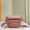 5 ألوان عالية الجودة M82335 Mini Bumbag مصمم الخصر أكياس Bumbag حقيبة اليد حقيبة حزام حقيبة Hobo Satchel Tote Cross Body Chain Casal Bag M82347