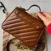 Kobiety designerskie torby Caramel Messenger Bag Vintage Twill All-Match ramię Crossbody Tote wiosna i lato