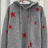 Kobiet Swetters Women Hooded Star Jacquard Autumn Casual Caszmire Sweater