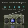 Portabla högtalare Sansui F28 mini äldre FM Radio utomhus trådlöst Bluetooth-högtalare mp3 walkman hi-fi ljudkvalitet ledklocktexter display tf yq240124