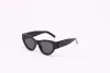 Lunettes de soleil pour femmes et hommes Designer Y Slm6090 Même style Classique Cat Eye Lunettes de papillon à monture étroite avec boîte FQN7 DB1R