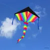Kite Acessórios Kite de Linha Única com Cauda Longa em Forma de Diamante Kite Fácil de Voar Kite de Voo Colorido Melhora a Coordenação para Crianças Brinquedos Infantis