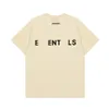 Terug ESS Compound Line Driedimensionale letters in reliëf High Street T-shirt met ronde hals en korte mouwen Fog American Trend Couple