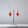 free shipping kendrascotts Designer Kendras Scotts Jewelry Stud Earrings Alex Fashion New Red Turquoise Dyed Big Earrings with Red Jade Chalcedony Palm Shaped Earr