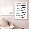 Målningar Lash Extensions Technician Guide Affischer and Prints Makeup Wall Art Picture Decor Eyelash Business Form Art Canvas målning