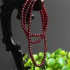 Pulseiras 6mm Vinho Genuíno Vermelho Garnet Quartz Crystal Clear Round Bead 108 Bead Stretch Charm Pulseira de Pedra Natural