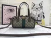 Designer-Luxus-Ophidia-Leder-2-Wege-Tasche Mini-Boston-Tasche 602577 Elfenbeinfarbene Canvas-Tasche