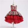 Auf Lager Blumenmädchenkleider Winter Baby Infantil Spitze Prinzessin Tutu Kleid Kinder für Mädchen Retro Stickerei Party Geburtstag Weihnachten Dheoh