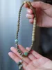 Strand Green Sandalwood Bracelet Women's Handheld Men's Old Material Buddha Beads Cultural And Amusement Gifts