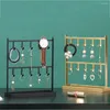 Smycken påsar hår ring rack halsband display stativ arrangör nyckelkedja hänger armband hållare metall