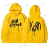 Sweats à capuche pour hommes Sweatshirts Korn Music Concert Rock Band WORLD TOUR Pull Homme Femme Vintage Metal Gothic Unisexe Vêtements Streetwear Haut à capuche T240124